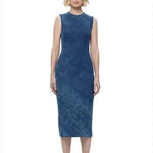 Herve Leger Denim Midi Dress